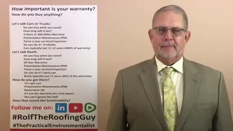 How important is a roof warranty? With #RolfTheRoofingGuy