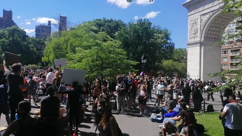 New York Washington Square Park Manhattan America USA Protest