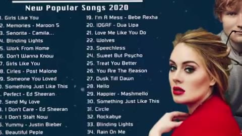 New English popular songs// 2020 / top 40 song collection//