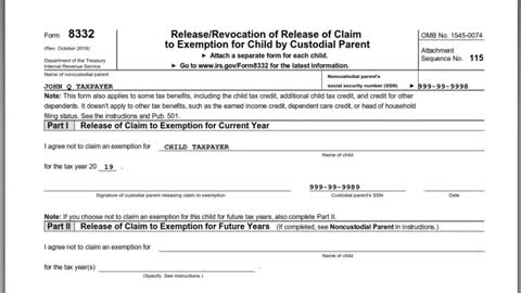 IRS Form 8332 - How to Claim My Child as a Dependent
