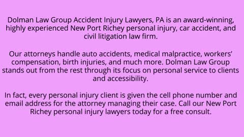 new port richey car accident lawyer