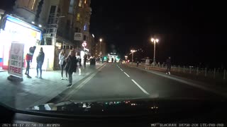 Roadside Scuffle Gets Close to Car