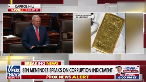 Menendez defending himself on the Senate floor