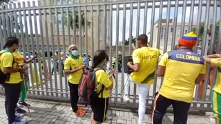 Protesta de deportistas de Bolívar