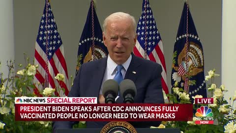 Biden Speaks After CDC Releases New Mask Guidelines