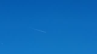 Interesting Contrail From An Aircraft Above Wales