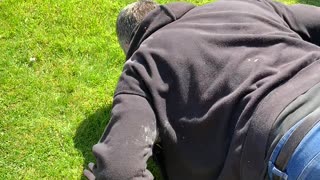 Dad Pumps Out Push-ups Like a Pro