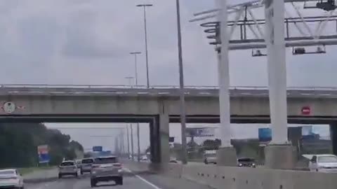 Driver having a stroke on the highway