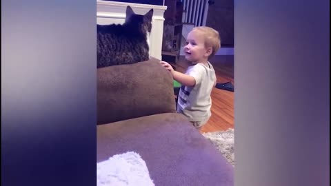 Baby and Cat Fun with entertainment