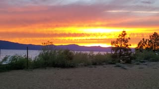 Lake Tahoe Zephyr Cove Nevada Beach Killer Sunset