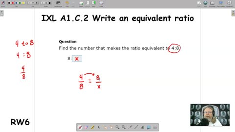 Write an equivalent ratio - IXL A1.C.2 (RW6)