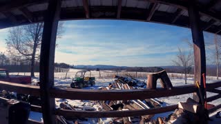 4K Snowy Sunset In The Mountains Time Lapse