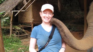 Friendly Elephant Gives Tourist A Big Fat Juicy Smooch