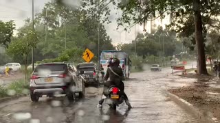 Reportan fuerte aguacero en Piedecuesta este sábado