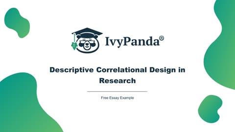Descriptive Correlational Design in Research | Free Research Paper Example