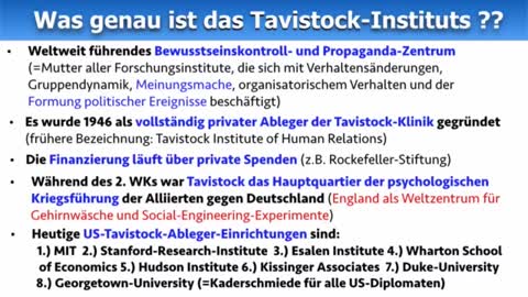 Das Tavistock Institut 1