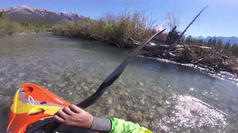 Kayaking the Bow River. Banff to Canmore