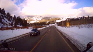 Driving a semi truck from Logan, Utah, to Diamondville, Wyoming, including winter scenery (3/7)