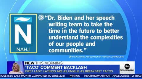 Hispanics to Jill Biden: "We Are Not Tacos"