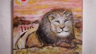 Lion on the African Savannah