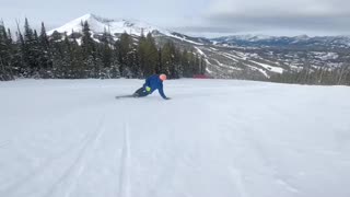 Talented Skiier Shows Off the Deepest Carves