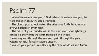 Psalm 77 Devotion