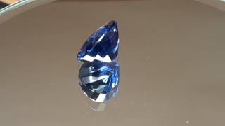 YAG Blue Sapphire Imitation Oval Checkerboard