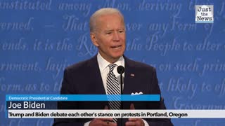 Trump and Biden debate each other's stance on protests in Portland