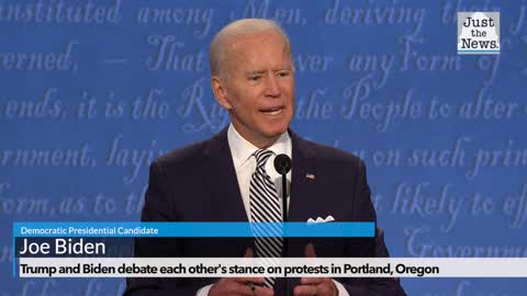 Trump and Biden debate each other's stance on protests in Portland