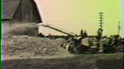 Wheat Threshing in 1940's - Huber Threshing Machine