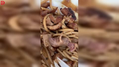 woman orders teriyaki chicken but receives something else than chicken