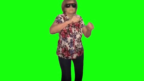 Cool Grandpa and Grandma Dancing | Green Screen