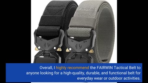 Buyer Reviews: FAIRWIN Tactical Belt, Work Belts for Men Military Webbing Riggers Web Belt Heav...