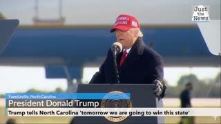 Trump tells North Carolina 'tomorrow we are going to win this state'