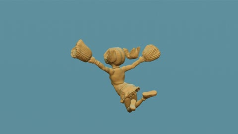 Happy Cheerleader (digital sculpt)