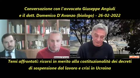 Conversazione con l'avvocato Giuseppe Angiuli e il dott. Domenico D'Avanzo (biologo)
