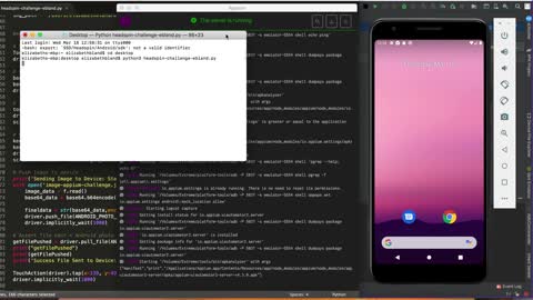 Selenium-Appium Python Script Sending Image from PC to Android Studio Emulator Device