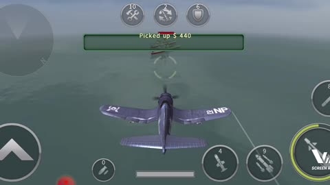 Air plane destroy enemies boats