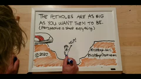 the potholes are as big as you want them to be - perspective is, almost, everything