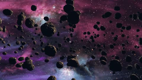 Asteroids Belt Field free stock video.