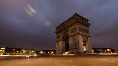 Great Time Lapse Video of the Arc de Triomphe in Paris.