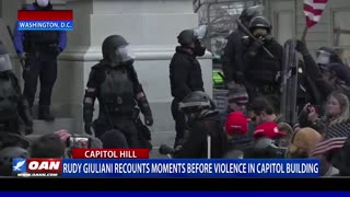 Rudy Giuliani recounts moments before violence on U.S. Capitol.