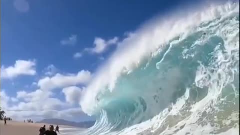 amazing wave forming of the sea