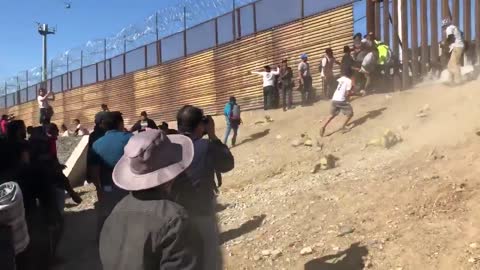Footage From Illegal Immigrant Stampede