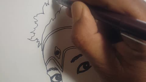 Drawing Living Goddess of Nepal