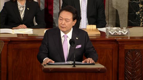 South Korean president thanks Americans who served in Korean war during congressional address