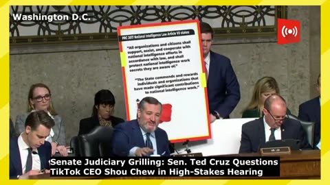 Senate Judiciary Grilling: Sen. Ted Cruz Questions TikTok CEO Shou Chew in High-Stakes Hearing