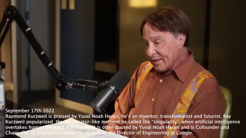 Raymond Kurzweil | Yuval Noah Harari's Mentor | "Nanobots, That's a Way to Connect to Our Neocortex. That's Going to Be Necessary to Connect Our Brains to A.I."