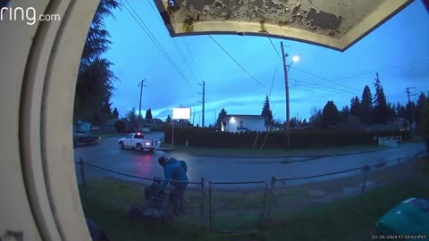 Ring Camera Captures Guy Flipping His Go-Kart