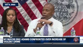 NY Mayor Eric Adams Confronted Over Increase Of Violent Crime
